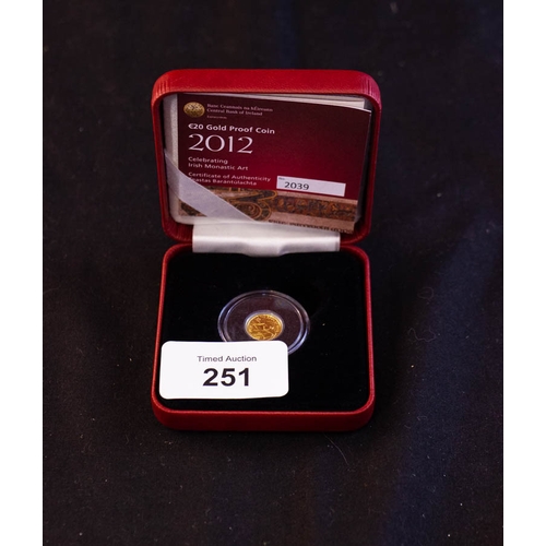 251 - GOLD PROOF €20 COIN 2012 