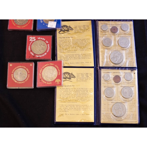 262 - LOT OF UNCIRCULATED COMMEMORATIVE COINS FROM SINGAPORE