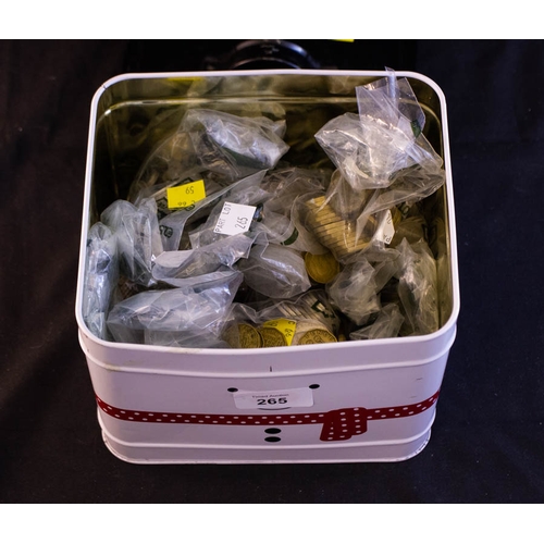 265 - BOX OF ASSORTED COINS