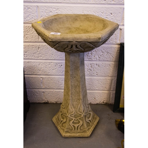 300 - ART NOUVEAU STYLE BIRDBATH 40W X 60H CM