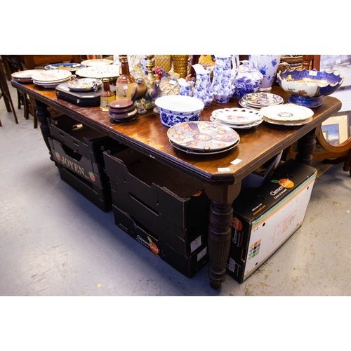 308 - CUT CORNER EDWARDIAN DINING TABLE 180 X 100W CM