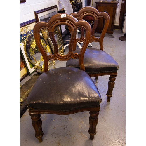 310 - 6 VICTORIAN MAHOGANY TULIP BACK CHAIRS