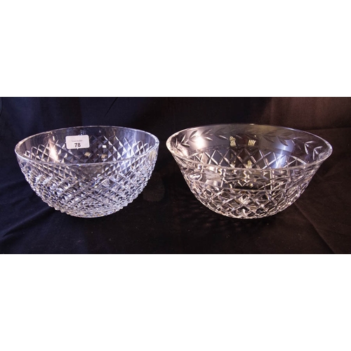 78 - 2 WATERFORD CRYSTAL BOWLS