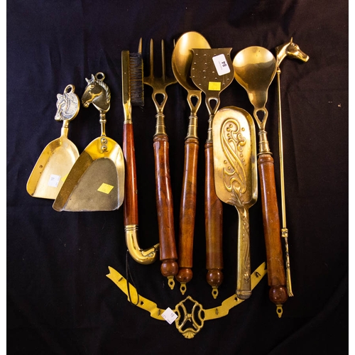 84 - LOT OF BRASS UTENSILS