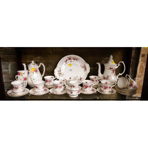 127 - 2 PART COFFEE SETS AF - ROYAL ALBERT + STAFFORDSHIRE