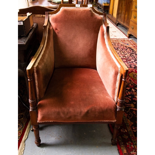 180 - EDWARDIAN INLAID ARM CHAIR