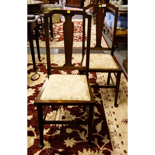 197 - PAIR OF MAHOGANY BEDROOM CHAIRS