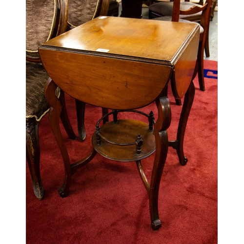 205 - DROP LEAF OCCASIONAL TABLE. 46 X 46 X 70 CM HIGH