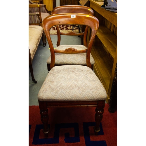 209 - SET OF 4 VICTORIAN BALLOON BACK CHAIRS