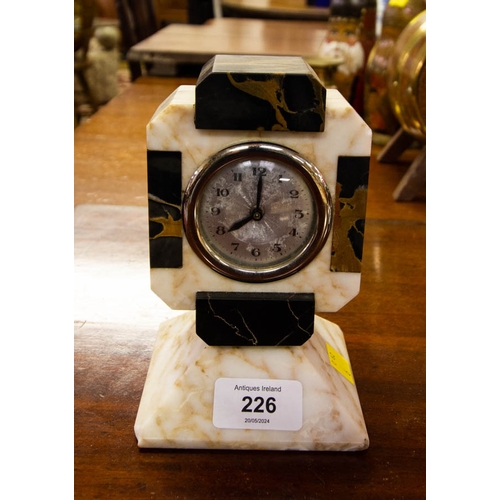 226 - ART DECO MARBLE CLOCK AF 16H CM