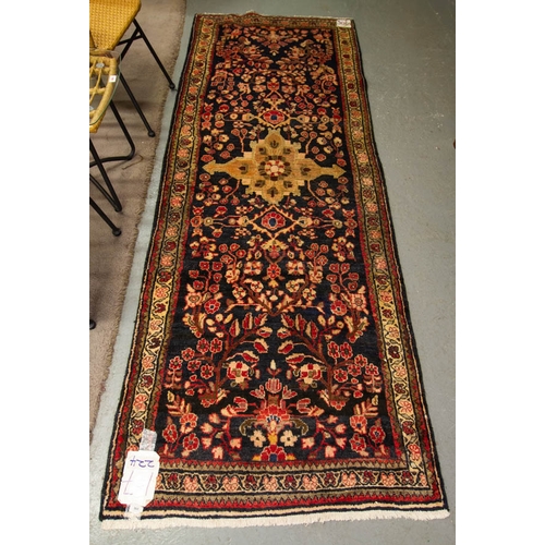 270 - FULL PILE PERSIAN SOUROUK RUG 296 X 110 CM