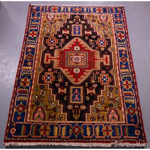 275 - HAMADAM VILLAGE RUG WITH MULTICOLOUR FIELD. 163 X 120 CM