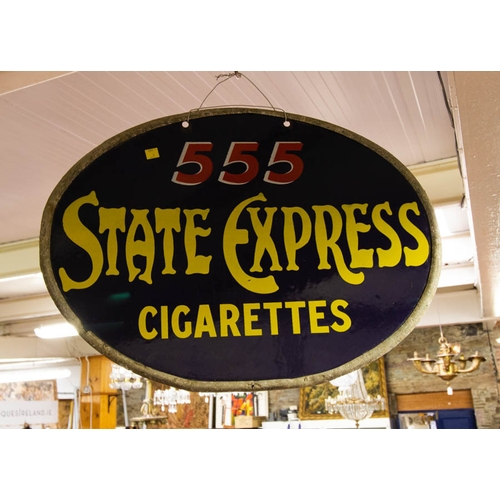 291 - VINTAGE OVAL STATE EXPRESS DOUBLE SIDED SIGN 60 X 45H CM