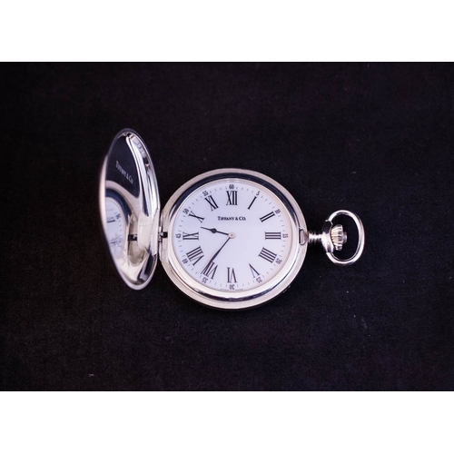 304 - TIFFANY SILVER GENTS POCKET WATCH