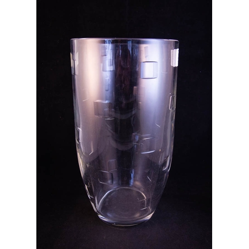 315 - WATERFORD CRYSTAL GEO VASE 27H CM