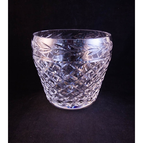 329 - WATERFORD CRYSTAL ICE BUCKET + ROSE BOWL