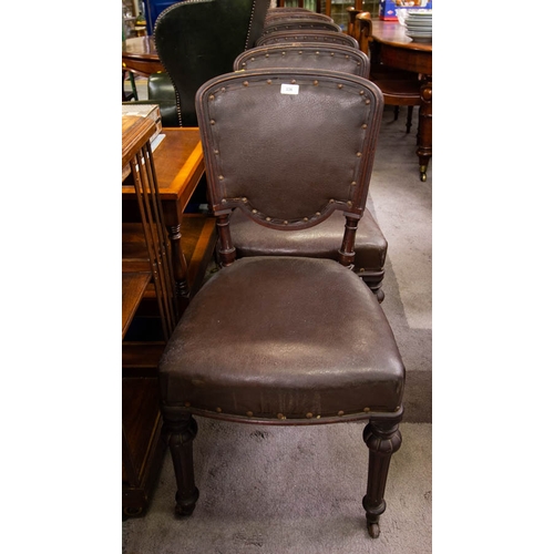 336 - 6 VICTORIAN MAHOGANY DINING CHAIRS - 1 AF