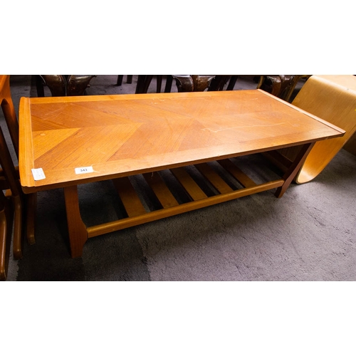 343 - RETRO COFFEE TABLE 110 X 54 X 35CM