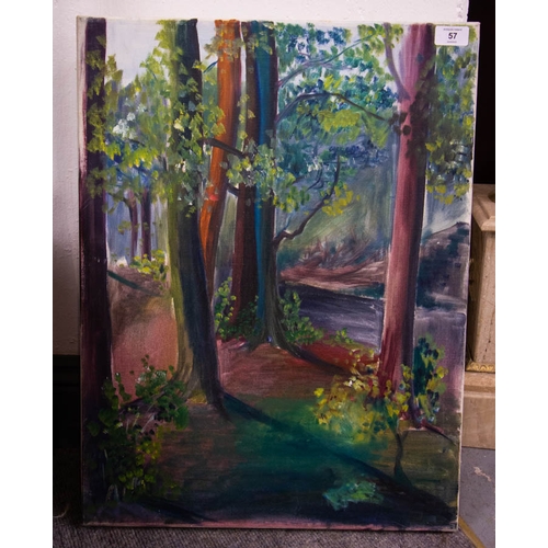 57 - 3 LANDSCAPE OIL PAINTING ON CANVAS BY PHYLLIS DOOLAN (FORMER ART TEACHER IN THE URSULINE CONVENT, WA... 