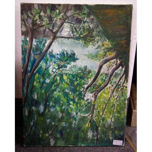57 - 3 LANDSCAPE OIL PAINTING ON CANVAS BY PHYLLIS DOOLAN (FORMER ART TEACHER IN THE URSULINE CONVENT, WA... 