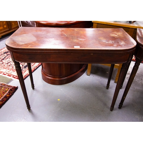 61 - PAIR OF INLAID FOLDOVER CARD TABLES AF 98 X 46 X 76H CM