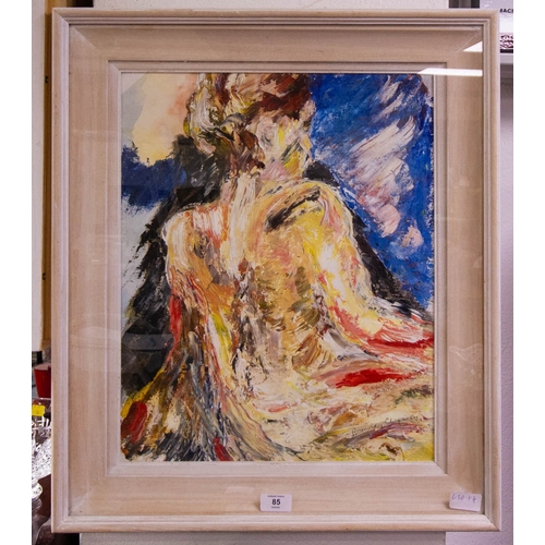 85 - ROSEMARY CHAPMAN OIL ON BOARD LIFE DRAWING - 65 X 45CM FRAME