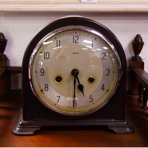 87 - ENFIELD BAKELITE MANTLE CLOCK. 18CM HIGH