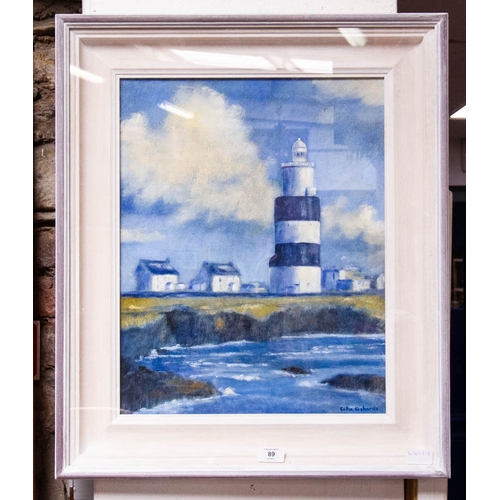 89 - CELIA RICHARDSON OIL ON BOARD HOOK HEAD - 67 X 57CM FRAME