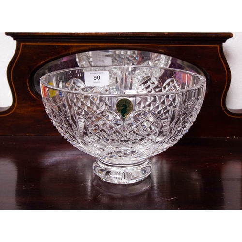 90 - WATERFORD CRYSTAL HEIRLOOM FOOTED BOWL 14H CM