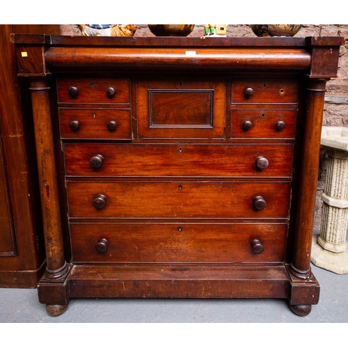 98 - VICTORIAN MAHOGANY SCOTCH CHEST AF 125W X 65D X 50H CM