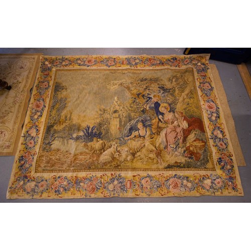 55 - LARGE WALL TAPESTRY. COUNTRY SCENE 230CM X 180CM