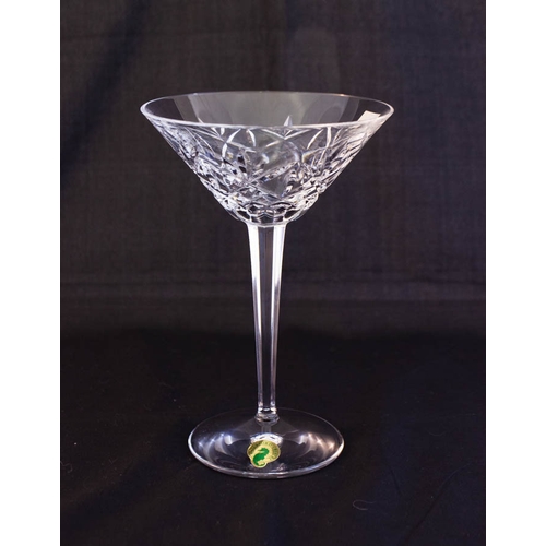 114 - PAIR OF WATERFORD CRYSTAL MARTINI GLASSES