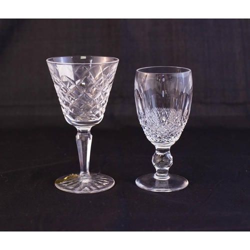 115 - 7 WATERFORD CRYSTAL COLLEEN SHERRY GLASSES + 3 BOYNE SHERRY GLASSES