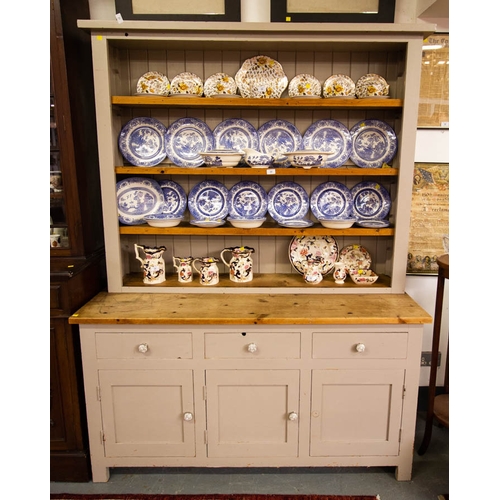 20 - PAINTED PINE DRESSER 150W X 50D X 200H CM