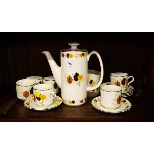 28 - VINTAGE ARKLOW 6 PLACE COFFEE SET