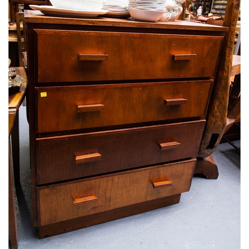 447 - VINTAGE CHEST OF DRAWERS. 85 X 55CM X 105 CM HIGH