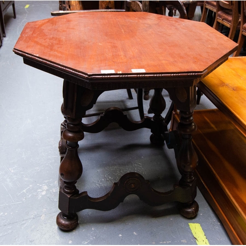 451 - OCTAGONAL OCCASIONAL TABLE . 80CM DIAMETER X 76 CM HIGH