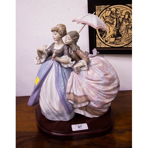 47 - LLADRO LADIES WITH UMBRELLA AF. 30 CM HIGH