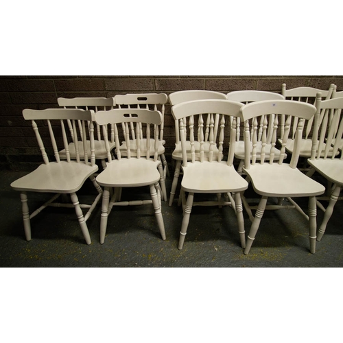 479 - 4 + 4 PAINTED KITCHEN CHAIRS