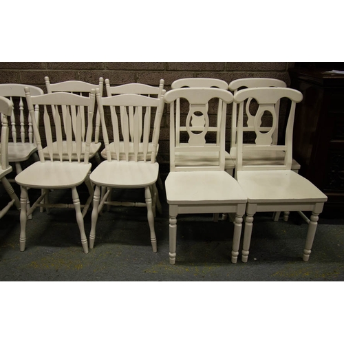 480 - 4 + 4 PAINTED KITCHEN CHAIRS