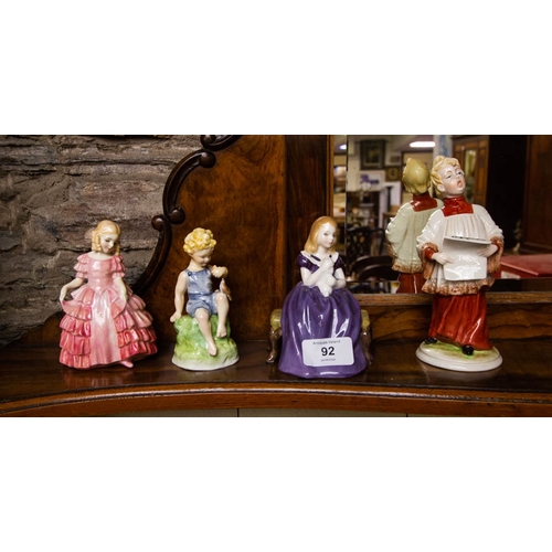 92 - 3 DOULTON FIGURES + CHOIR BOY