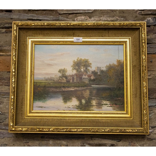 104 - OIL ON CANVAS IN GILT FRAME