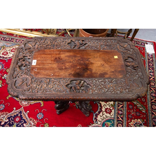 188 - BURMESE CARVED OCCASIONAL TABLE AF 80W X 45D X 73H CM