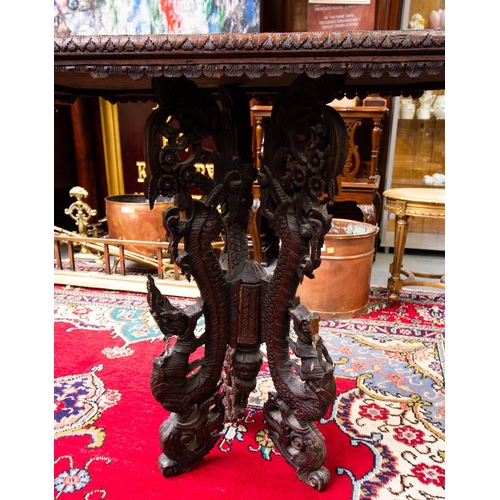 188 - BURMESE CARVED OCCASIONAL TABLE AF 80W X 45D X 73H CM