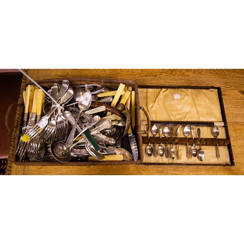 57 - LOT OF SILVER PLATED CUTLERY