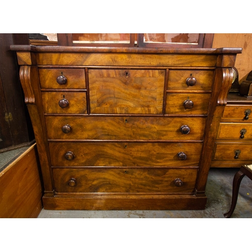 590 - VICTORIAN MAHOGANY SCOTCH CHEST