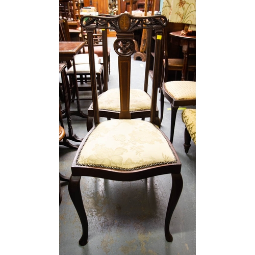 596 - 3 ANTIQUE BEDROOM CHAIRS - 2 AS FOUND