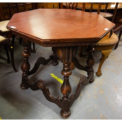 597 - OCTAGONAL OCCASIONAL TABLE. 80CM DIAMETER X 76 CM HIGH