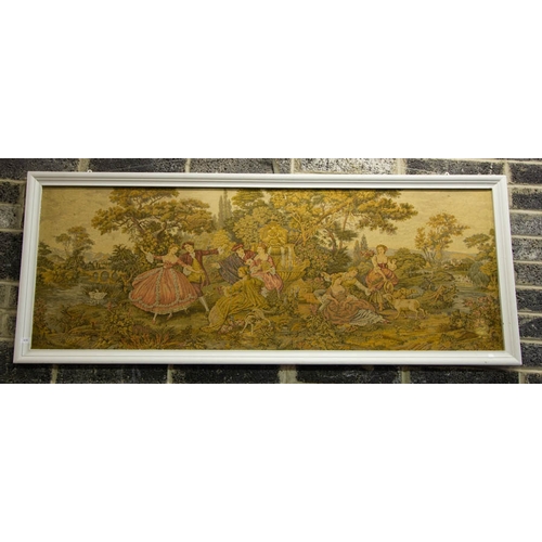 615 - PAIR OF FRAMED TAPESTRIES 197 X 78H CM