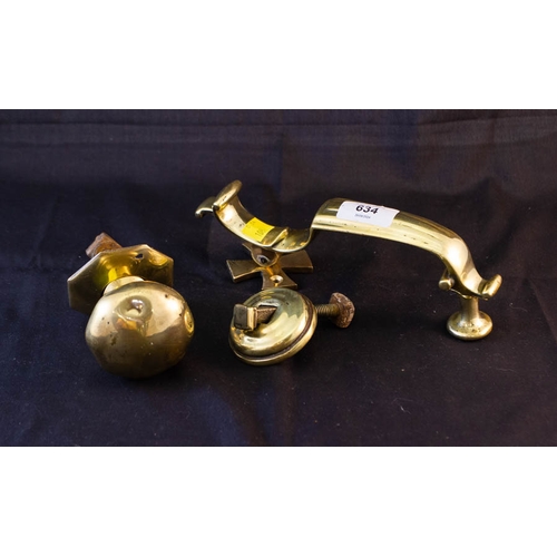 634 - BRASS DOCTOR DOOR KNOCKER + DOOR PULL